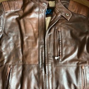 A custom made leather jacket which was sparingly used